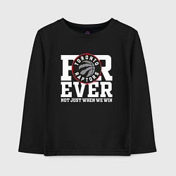 Лонгслив хлопковый детский Toronto Raptors FOREVER NOT JUST WHEN WE WIN, цвет: черный