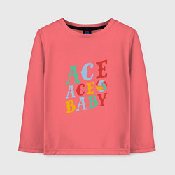 Лонгслив хлопковый детский Ace Ace Baby, цвет: коралловый