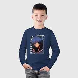 Лонгслив хлопковый детский Жерар Фернандес Fairy Tail, цвет: тёмно-синий — фото 2