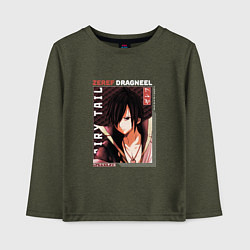 Лонгслив хлопковый детский Сказка о хвосте феи, Зереф, цвет: меланж-хаки