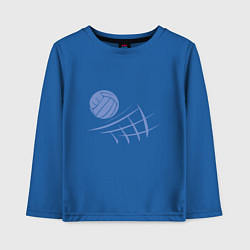 Лонгслив хлопковый детский Volleyball Block, цвет: синий