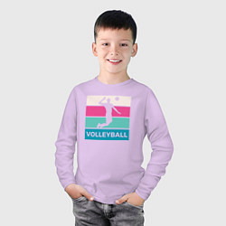 Лонгслив хлопковый детский Volleyball Play, цвет: лаванда — фото 2