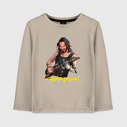 Детский лонгслив Джонни Cyberpunk2077 Johnny с гитарой