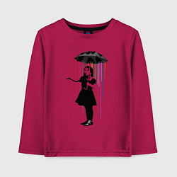 Детский лонгслив BANKSY БЭНКСИ девушка под зонтом