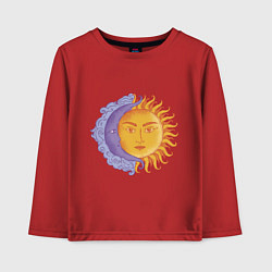 Детский лонгслив Солнца и луна с лицами
