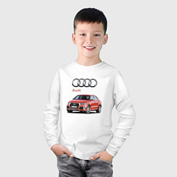Лонгслив хлопковый детский Audi Germany Prestige, цвет: белый — фото 2