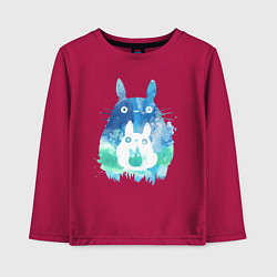 Детский лонгслив Семья кроликов Акварель