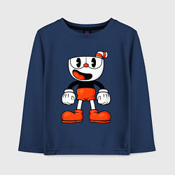 Детский лонгслив Cuphead красная чашечка