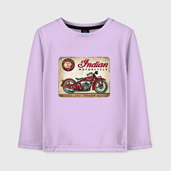 Лонгслив хлопковый детский Indian motorcycle 1901, цвет: лаванда