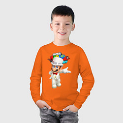 Лонгслив хлопковый детский Super Mario Odyssey Nintendo, цвет: оранжевый — фото 2