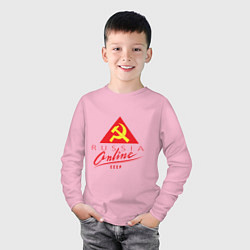 Лонгслив хлопковый детский Russia Online, цвет: светло-розовый — фото 2