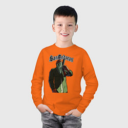 Лонгслив хлопковый детский GTA Orange gangster, цвет: оранжевый — фото 2