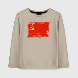 Детский лонгслив Рваный флаг СССР