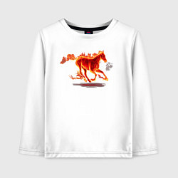Детский лонгслив Fire horse огненная лошадь