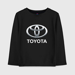 Лонгслив хлопковый детский TOYOTA 3D Logo, цвет: черный