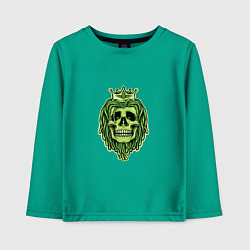 Лонгслив хлопковый детский Green Skull, цвет: зеленый