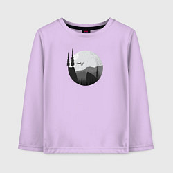 Лонгслив хлопковый детский Давай через овраг, цвет: лаванда