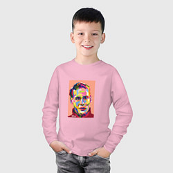 Лонгслив хлопковый детский Van Dijk, цвет: светло-розовый — фото 2