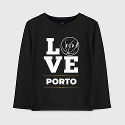 Лонгслив хлопковый детский Porto Love Classic, цвет: черный