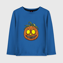 Лонгслив хлопковый детский Сумасшедший Хэллоуин, цвет: синий