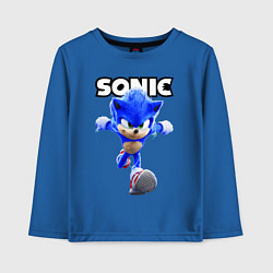 Лонгслив хлопковый детский Sonic the Hedgehog 2022, цвет: синий