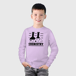 Лонгслив хлопковый детский CHEMISTRY химия, цвет: лаванда — фото 2