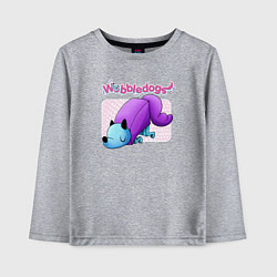 Лонгслив хлопковый детский Sleeping WobbleDog, цвет: меланж