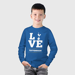 Лонгслив хлопковый детский Tottenham Love Classic, цвет: синий — фото 2