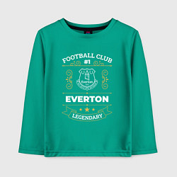 Лонгслив хлопковый детский Everton FC 1, цвет: зеленый