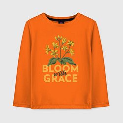 Лонгслив хлопковый детский Bloom with grace, цвет: оранжевый