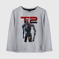 Лонгслив хлопковый детский Terminator 2 - T800, цвет: меланж