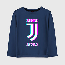 Детский лонгслив Juventus FC в стиле Glitch