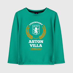 Детский лонгслив Лого Aston Villa и надпись Legendary Football Club