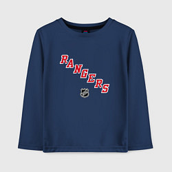 Лонгслив хлопковый детский New York Rangers NHL, цвет: тёмно-синий