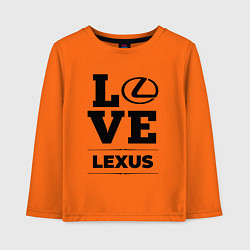 Лонгслив хлопковый детский Lexus Love Classic, цвет: оранжевый