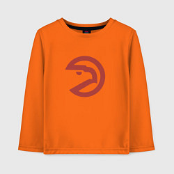 Лонгслив хлопковый детский Атланта Хокс NBA, цвет: оранжевый