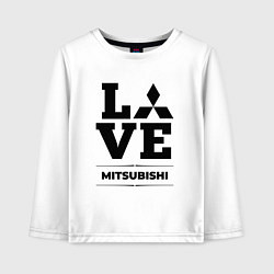 Лонгслив хлопковый детский Mitsubishi Love Classic, цвет: белый