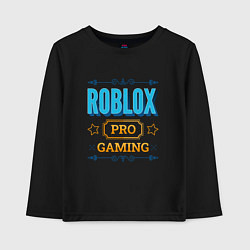 Лонгслив хлопковый детский Игра Roblox PRO Gaming, цвет: черный