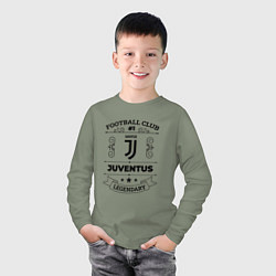 Лонгслив хлопковый детский Juventus: Football Club Number 1 Legendary, цвет: авокадо — фото 2