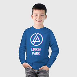Лонгслив хлопковый детский Linkin Park Glitch Rock, цвет: синий — фото 2