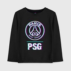 Детский лонгслив PSG FC в стиле Glitch