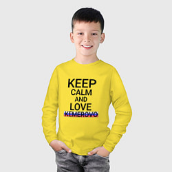 Лонгслив хлопковый детский Keep calm Kemerovo Кемерово, цвет: желтый — фото 2