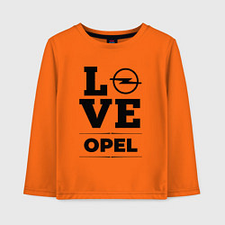 Лонгслив хлопковый детский Opel Love Classic, цвет: оранжевый