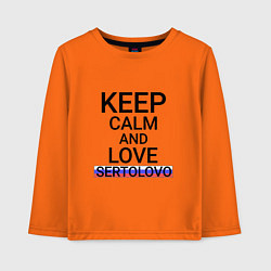 Лонгслив хлопковый детский Keep calm Sertolovo Сертолово, цвет: оранжевый