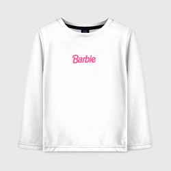 Лонгслив хлопковый детский Barbie mini logo, цвет: белый