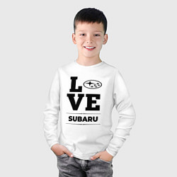 Лонгслив хлопковый детский Subaru Love Classic, цвет: белый — фото 2