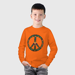 Лонгслив хлопковый детский Pacific symbol, цвет: оранжевый — фото 2