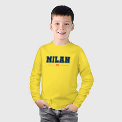Лонгслив хлопковый детский Milan FC Classic, цвет: желтый — фото 2