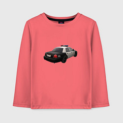 Лонгслив хлопковый детский LAPD автомобиль, цвет: коралловый
