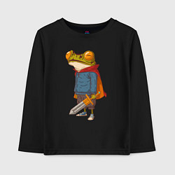Детский лонгслив Лягушачий прЫнц